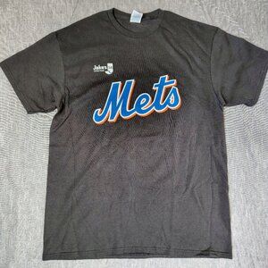 New York Mets Max Sherzer MLB T-Shirt Size Large Black Cotton Crewneck Sports